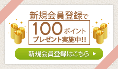新規会員登録で500円分のポイントプレゼント!